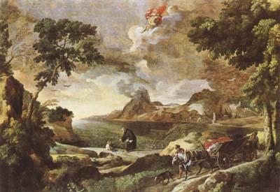 DUGHET, Gaspard Landscape with St Augustine and the Mystery of the Trinity (mk08) Germany oil painting art